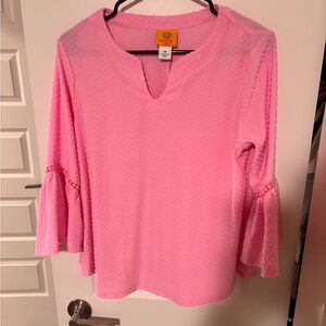 Ruby Rd. Light Pink Textured Blouse
